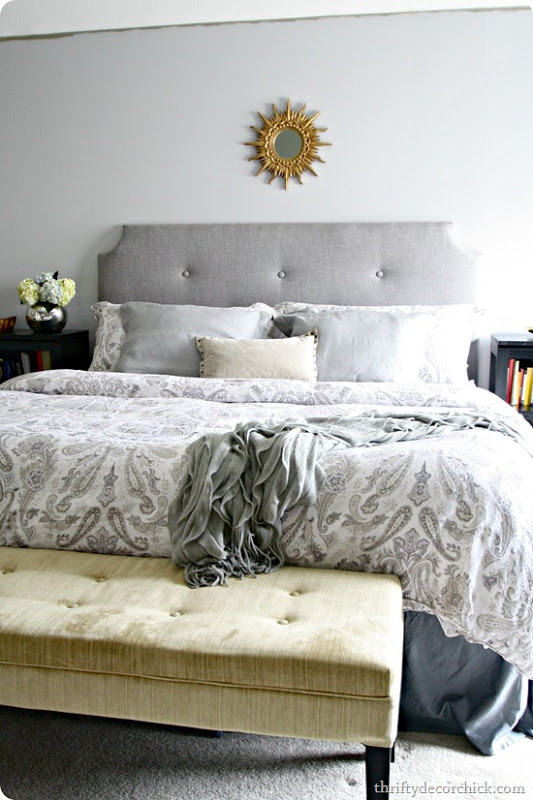 headboard fabric DIY diy tufted headboard