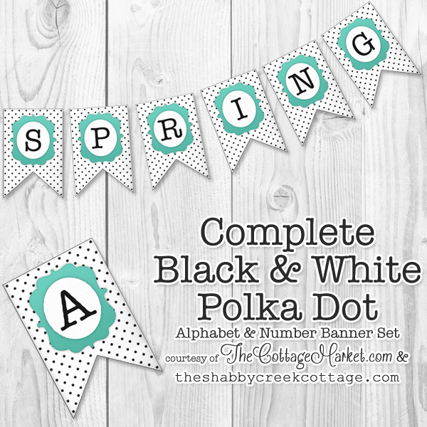 Free Printable Polka Dot Banner Set