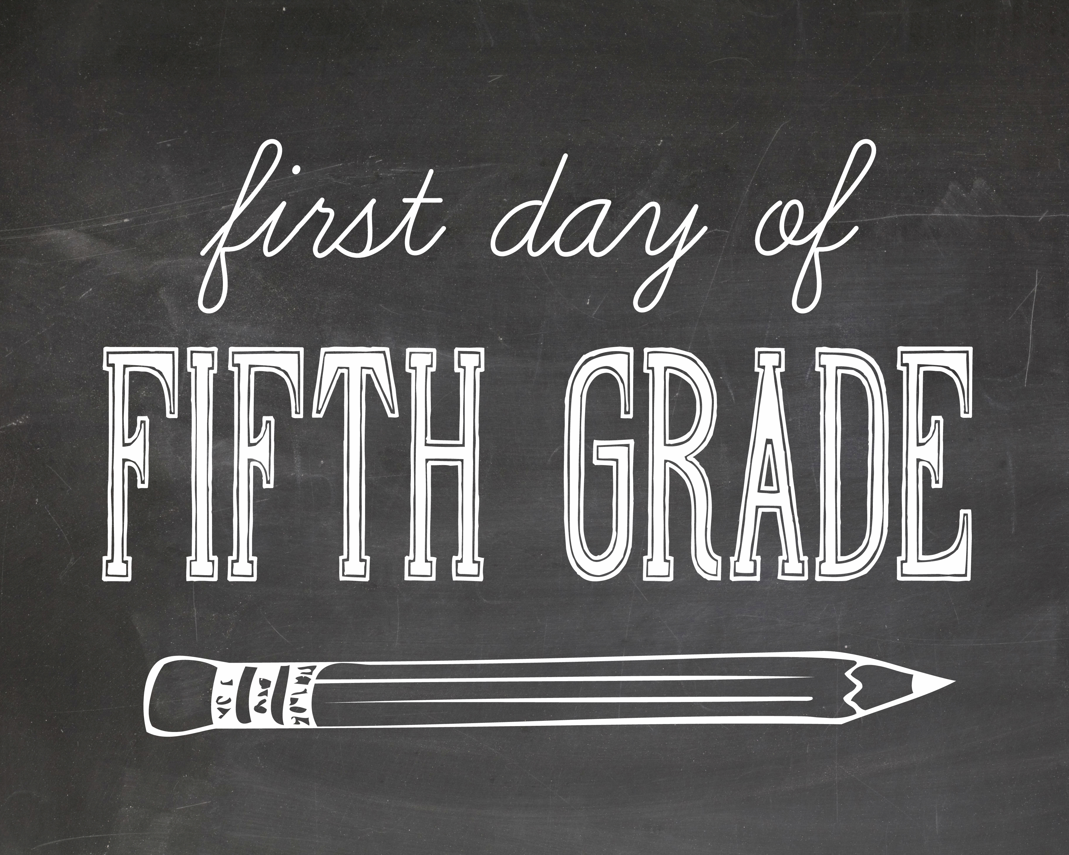 First day of school photography printables