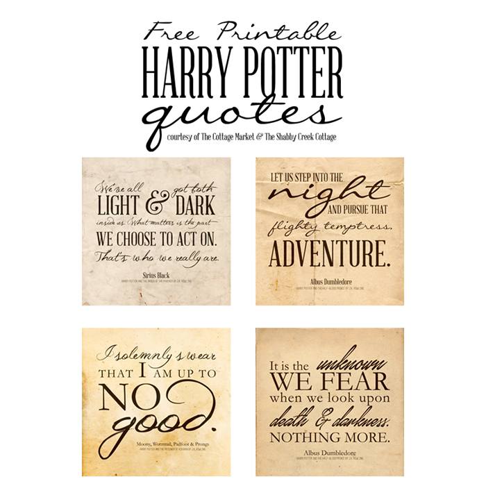Tutor bestikke Egypten Free Harry Potter Quotes Printables