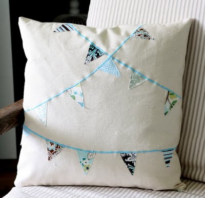 bunting pillow cover