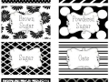 black and white printable labels