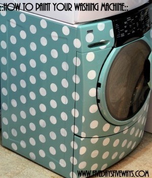 diy polka dot washer and dryer
