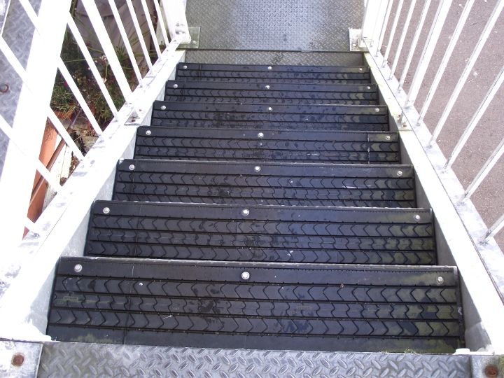 Tire Treads on Stairs
