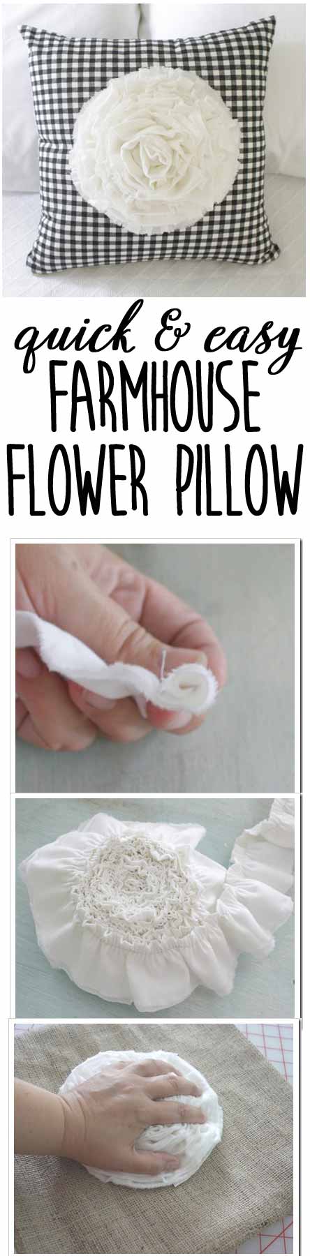 How to make the farmhouse inspired flower pillow
