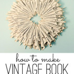 how to make a book page wreath