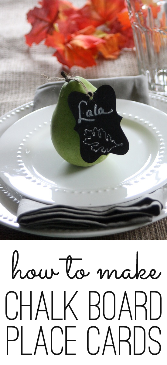 easy chalkboard place cards