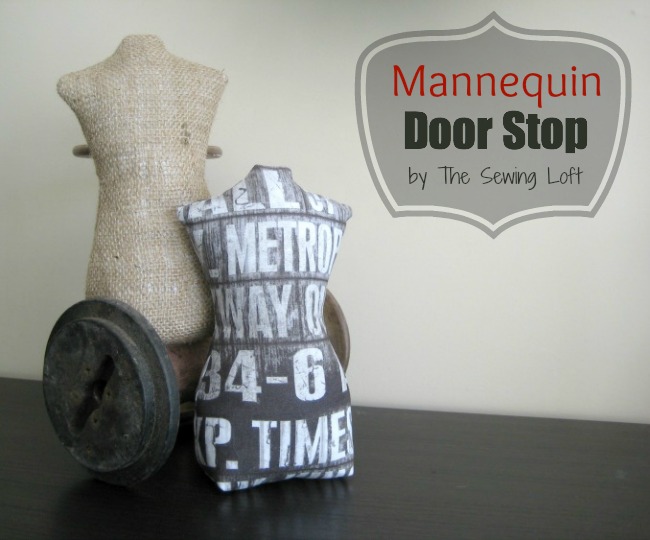 Mannequin Door Stop with Tim Holtz Fabric