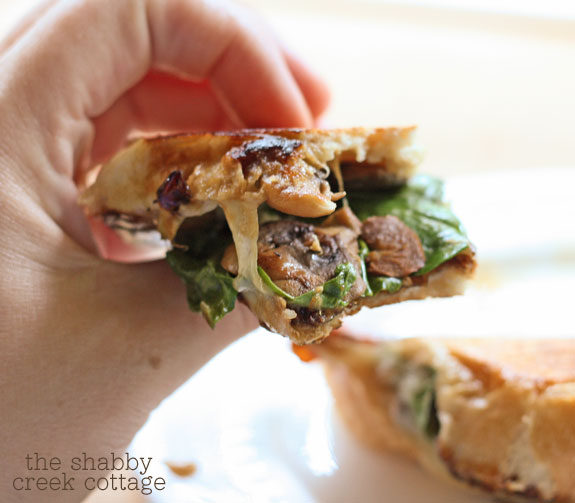 Warm and delicious, this spinach mushroom panini is the perfect way to have a healthy lunch in a hurry!