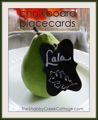 How to make Chalkboard Place Cards