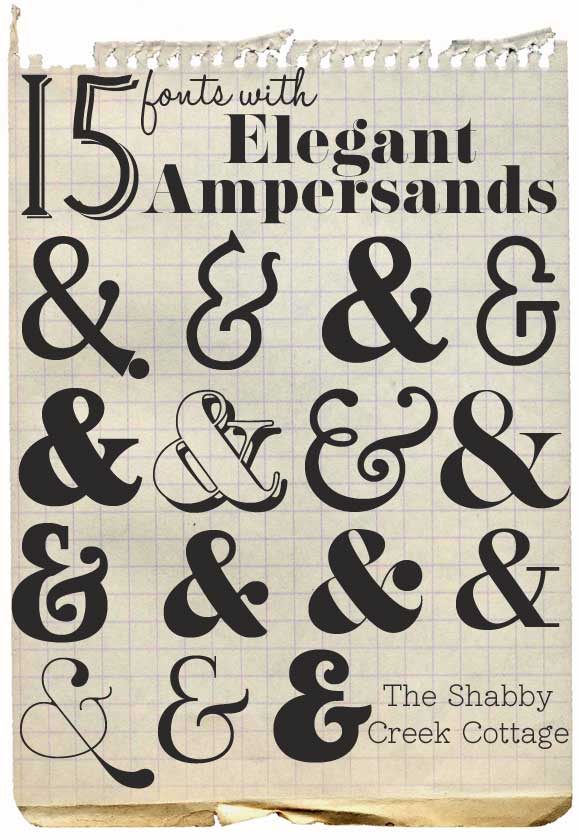 15 fonts with elegant ampersands