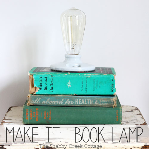 how to a book lamp
