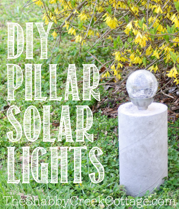 DIY Industrial Style Concrete Pillar Solar Light