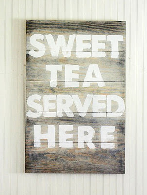 How to Paint Artwork: Sweet Tea Served Here Sign
