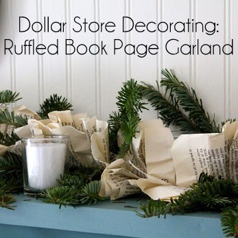 Dollar Store Decorating: Book Page Garland