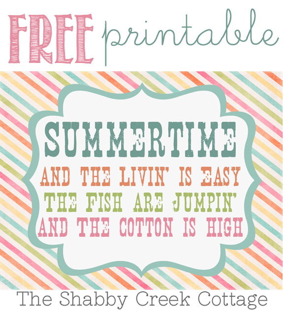 Free Summertime Printable Artwork