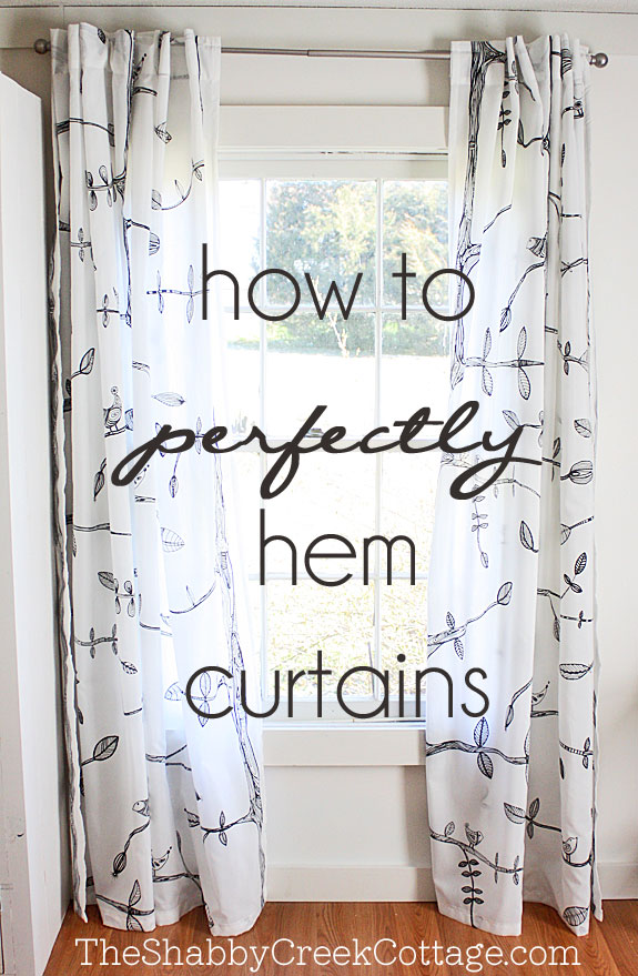 How to Hem Curtains Using Iron-On Hemming Tape  How to hem curtains,  Curtains without sewing, Curtains