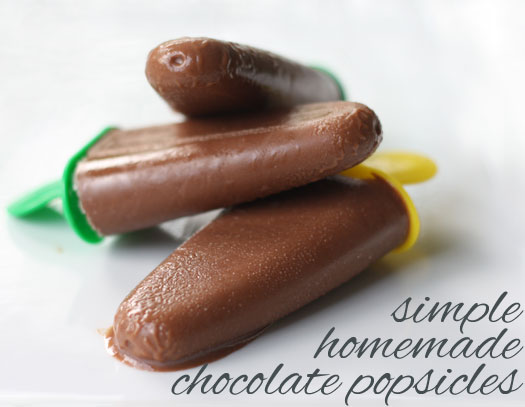 Simple Homemade Chocolate Popsicles