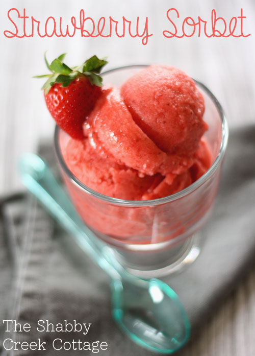 Low Calorie Dessert: Strawberry Sorbet