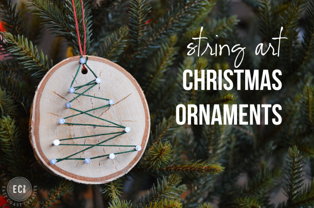 Fun and Creative Holiday ornament: String art Christmas Ornament 