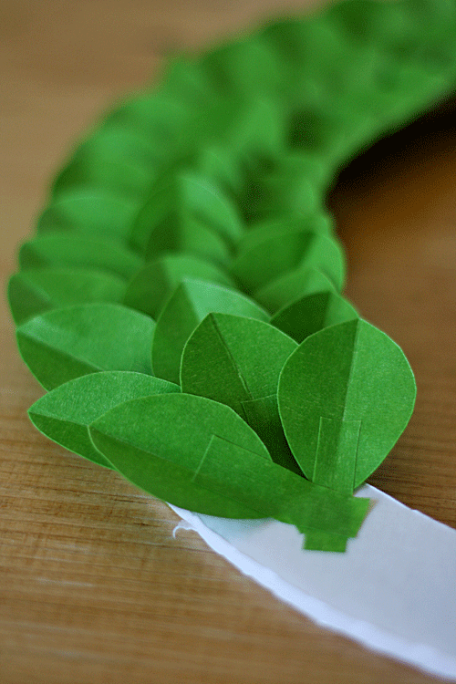 tape leaf wreath