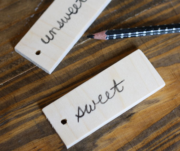 Easy Wooden Beverage Tags