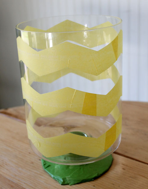 chevron mercury glass vase