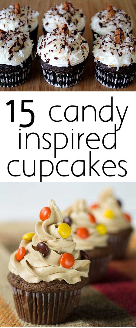 15 candy inspired cupcakes