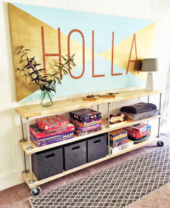 Bright, fun living room on a budget