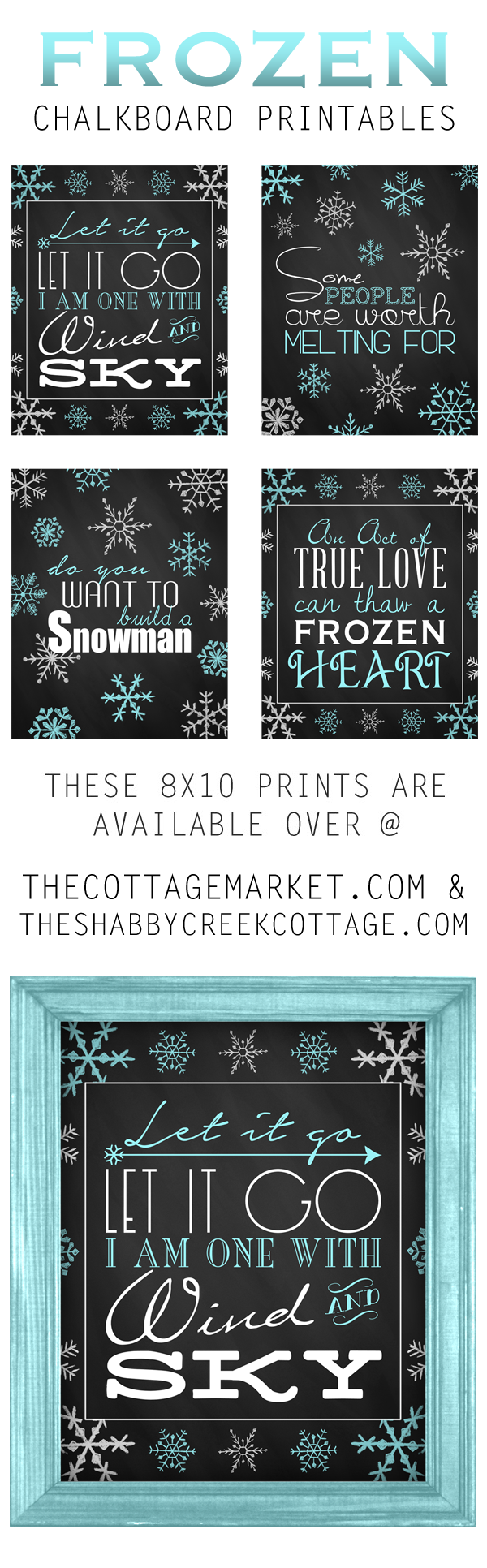 Frozen Chalkboard Printables
