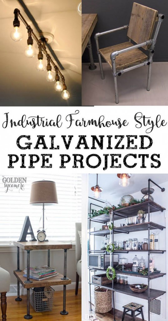 Love industrial farmhouse style decor? Make your own with one of these great galvanized pipe projects!