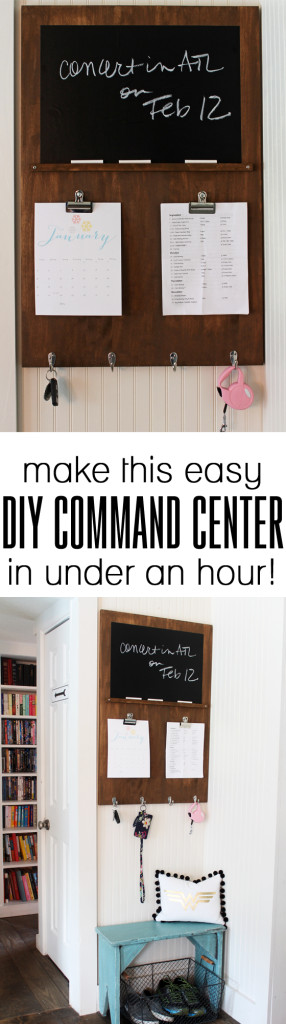 build this easy DIY command center in under an hour - free plans at The Shabby Creek Cottage