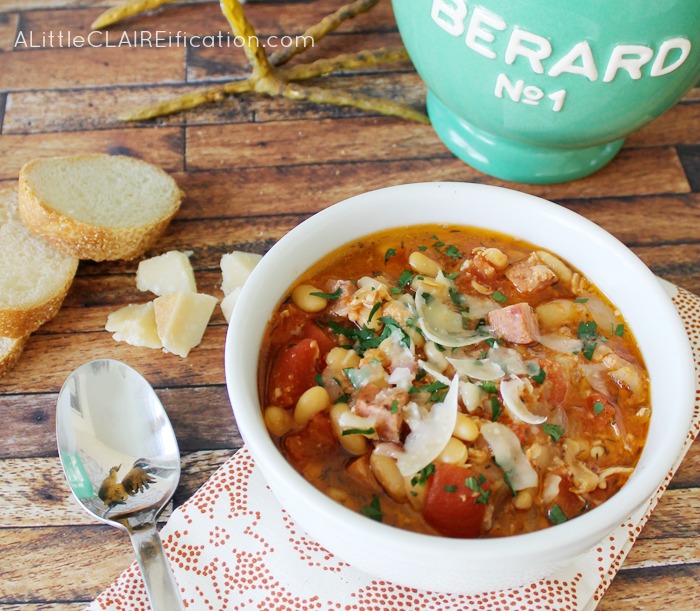 Pork and sausage cassoulet slow cooker recipe-perfect for fall!