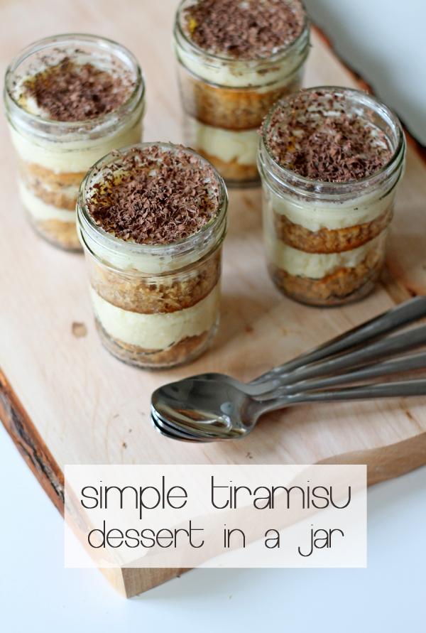 quick and easy tiramisu in a jar