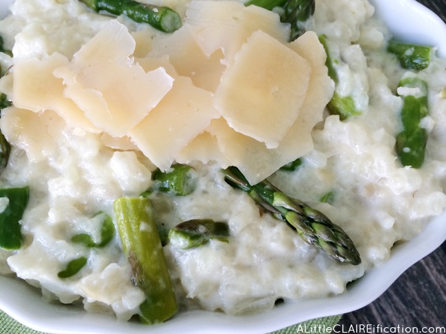 creamy and delicious asiago and asparagus risotto 