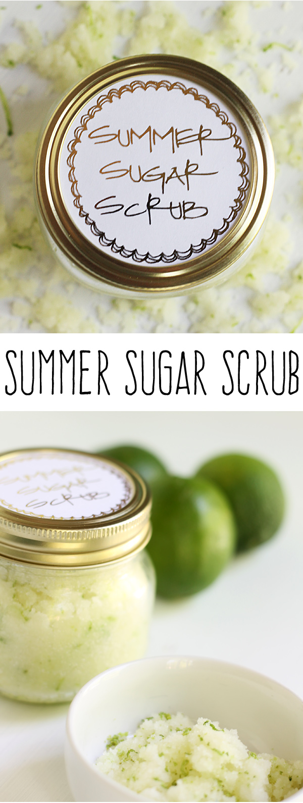 Summer Sugar Scrub (recipe with free printable labels)