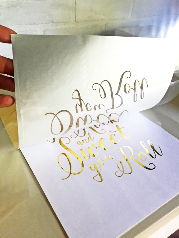 how to make gold foil prints