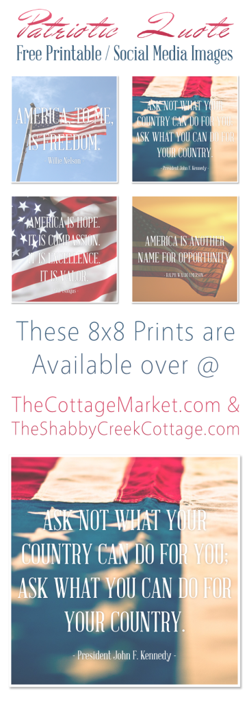 Free Patriotic Printables (8x8 prints)