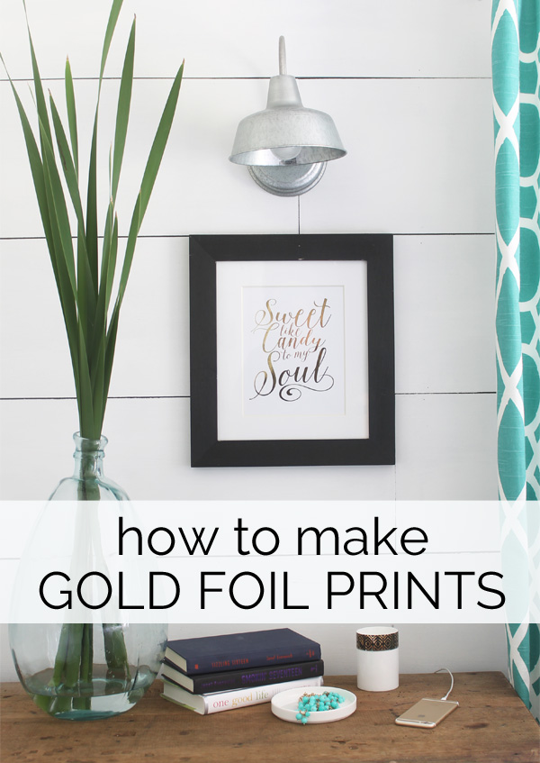 how to make gold foil prints