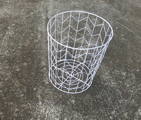 Wire basket side table
