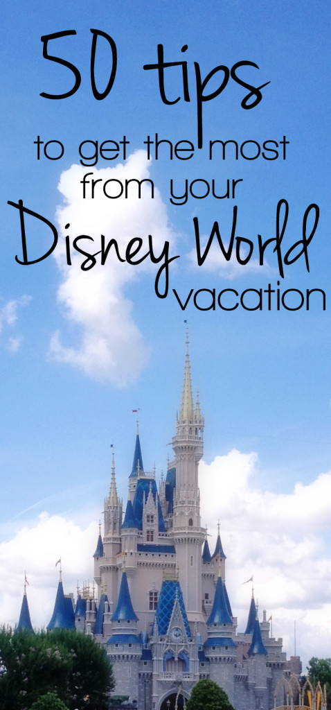 Headed to Disney World? These 50 tips will help you make the most of your trip while saving frustration. Save money, skip lines, & have fun at Disney World!