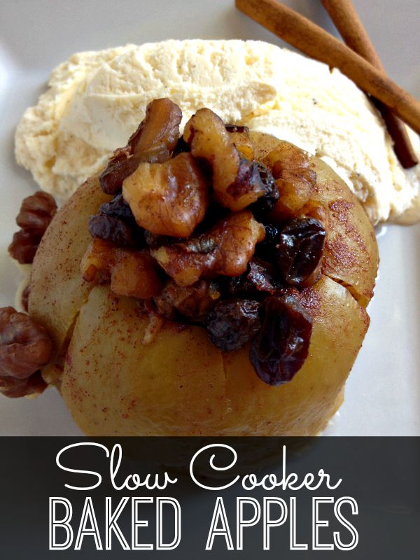 Easy and delicious slow cooker baked apples