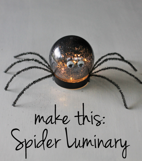 Spider Luminary - a great craft idea for Halloween Parties