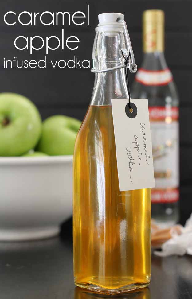 Caramel Apple infused vodka - so simple and perfect for gift giving (or giving to yourself!) 