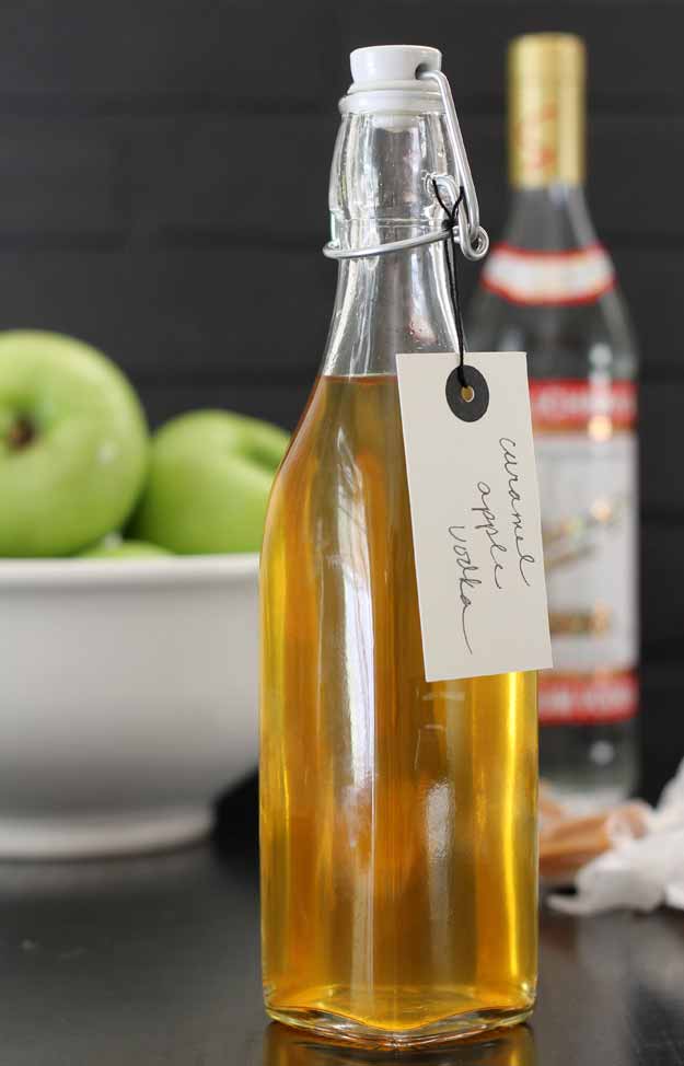 Caramel Apple infused vodka - so simple and perfect for gift giving (or giving to yourself!) 