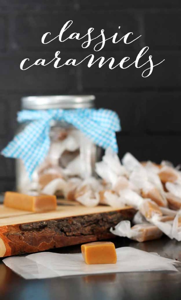 Four ingredient homemade caramel candy that is fool proof. The perfect gift for neighbors (or myself!)