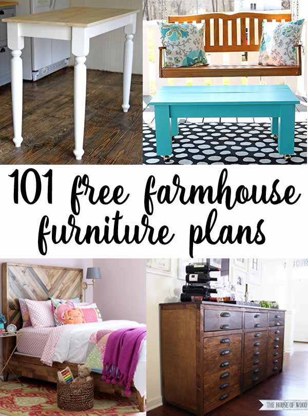 Fixer Upper DIY Style: 101 Free Farmhouse Furniture Building Plans