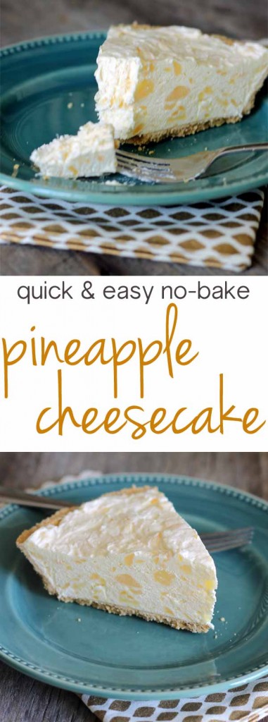 Four ingredients and under five minutes to make this pineapple cheesecake? Trying this one ASAP!