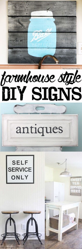 farmhouse style signs - great idea to DIY them!