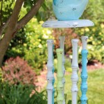 Windchimes made from a repurposed chair
